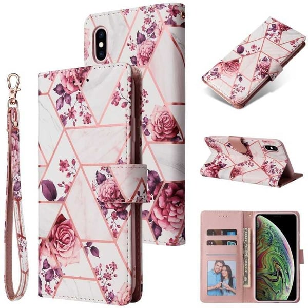 iPhone X / XS Trendikäs lompakkokotelo Sparkle 4-FACK