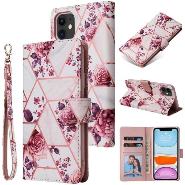 iPhone 11 Trendikäs lompakkokotelo Sparkle 4-FACK