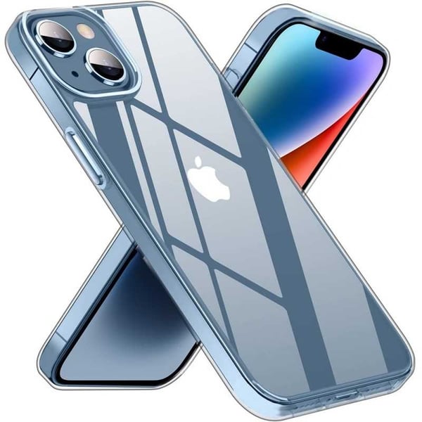 iPhone 14 Stöttåligt Genomskinligt Skal Simple