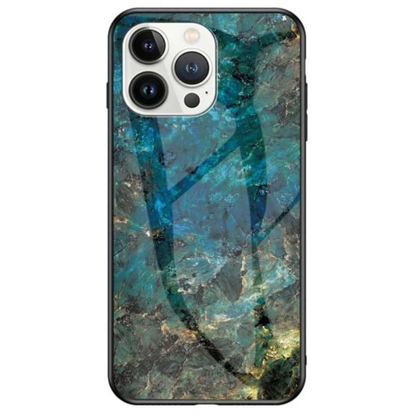 iPhone 14 Pro Marmorikuori 9H Karkaistu lasi Takaosa Glassback V2