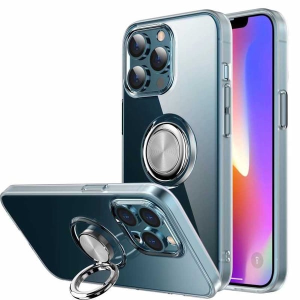 iPhone 14 Pro iskunkestävä suojus sormustelineellä Fresh