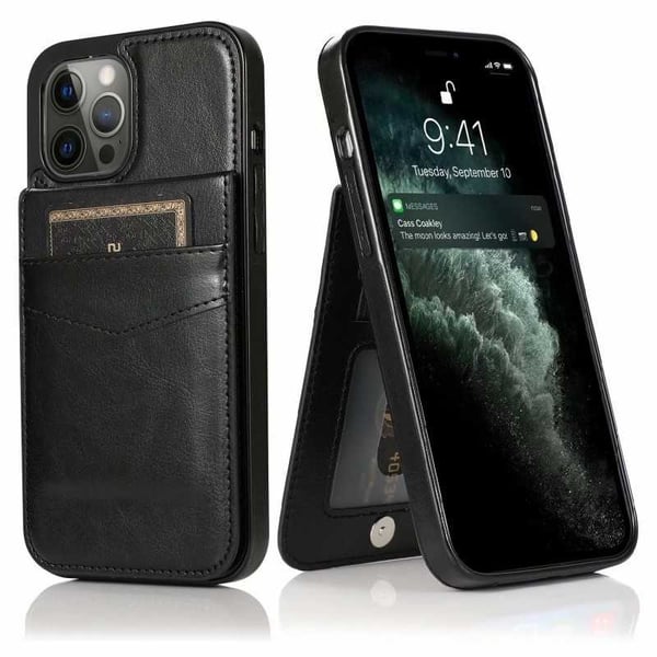iPhone 14 Pro Mobilskal Korthållare 5-FACK Retro V3