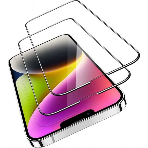 2-PACK iPhone 14 Max FullFrame 0,26 mm 2,5D 9H karkaistu lasi