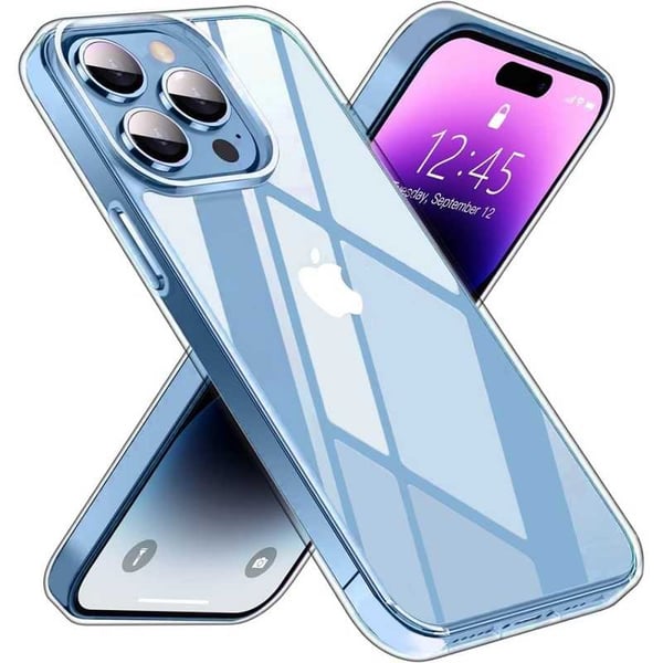 iPhone 14 Pro Max Stöttåligt Genomskinligt Skal Simple