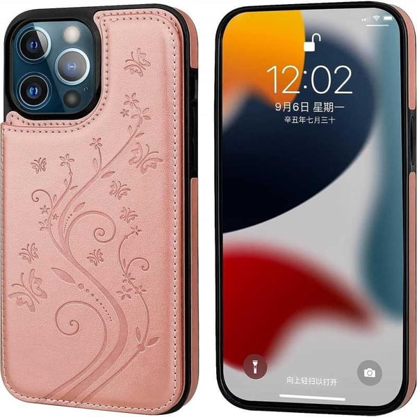 iPhone 14 Pro Max Iskunkestävä Kannen korttiteline 3-POCKET Flippr V2