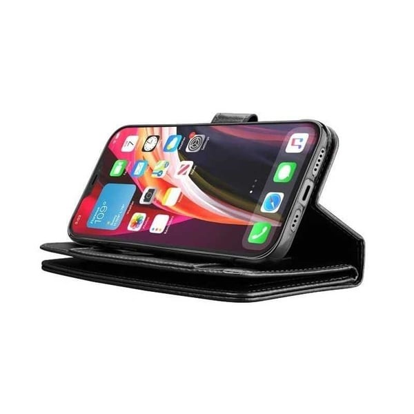 iPhone 14 Pro käytännöllinen lompakkokotelo 12-taskuisella Array V4:llä