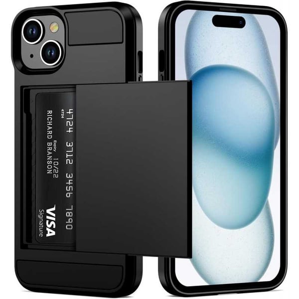 iPhone 14 Plus Stöttåligt Skal med Kortfack