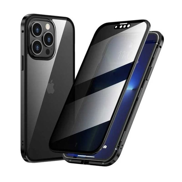 iPhone 14 Pro Max Privacy Heltäckande Premium Skal Glassback V4