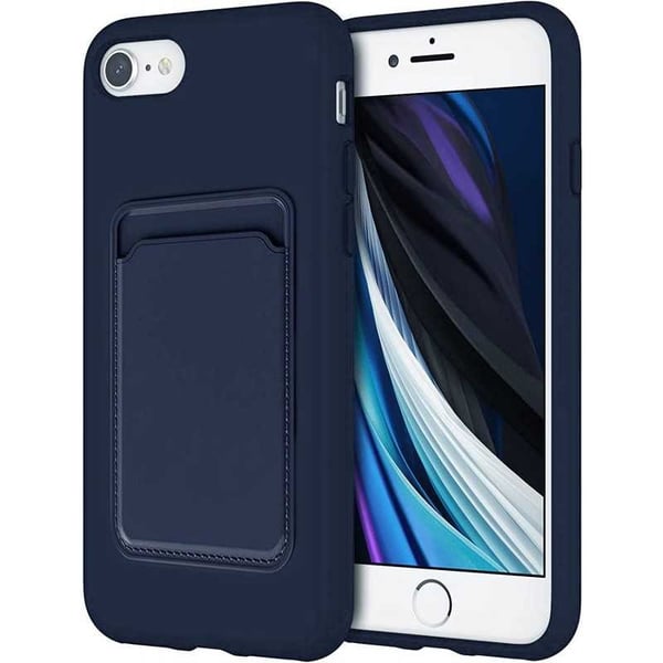 iPhone 7 / 8 / SE (2020 ja 2022) Kumitettu Iskunkestävä Kotelo Korttilokeron Liquid
