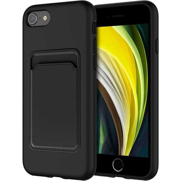 iPhone 7 / 8 / SE (2020 ja 2022) Kumitettu Iskunkestävä Kotelo Korttilokeron Liquid