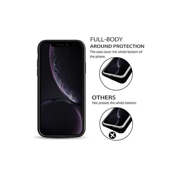 iPhone XR Kumitettu Iskunkestävä Kotelo Korttilokeron Liquid