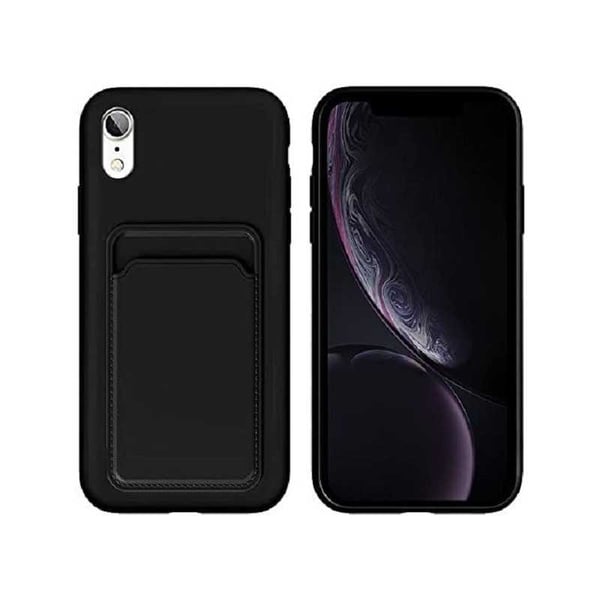 iPhone XR Kumitettu Iskunkestävä Kotelo Korttilokeron Liquid