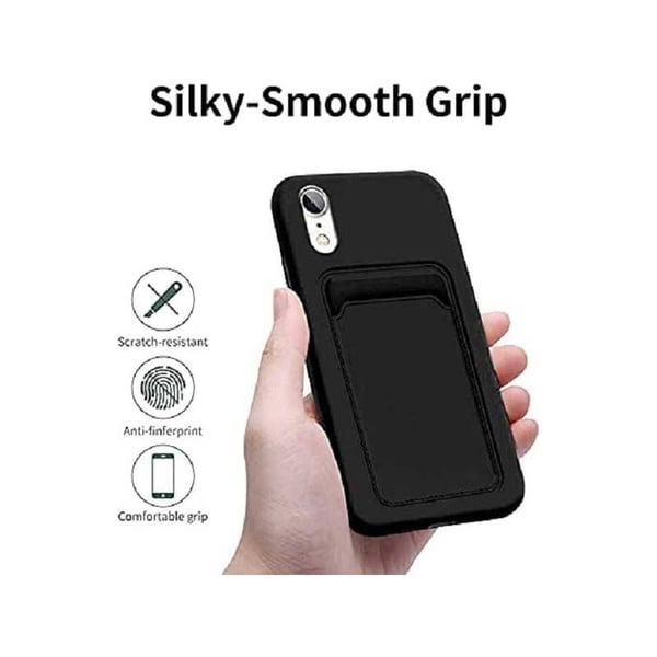 iPhone X / XS Kumitettu Iskunkestävä Kotelo Korttilokeron Liquid