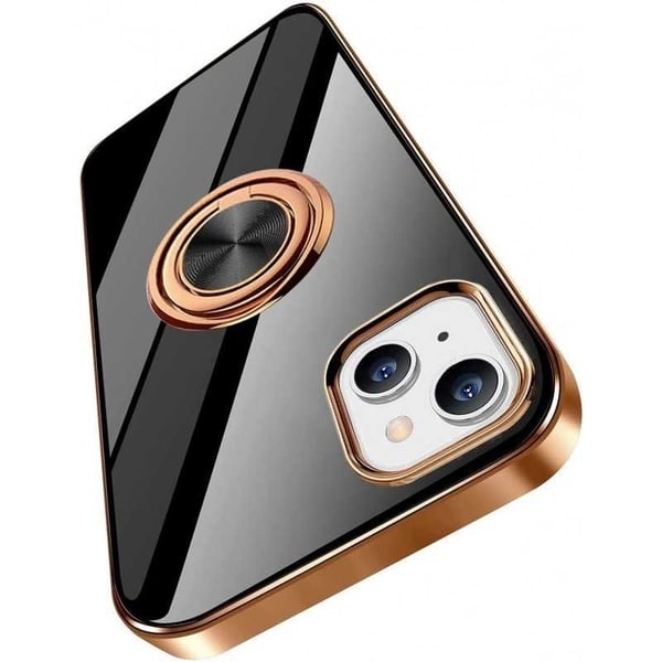 Tyylikäs ja iskunkestävä iPhone 14 -kotelo, jossa on Flawless sormusteline