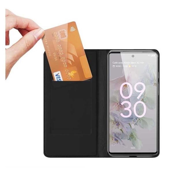 Google Pixel 6A läppäkotelo Smooth Card -lokero