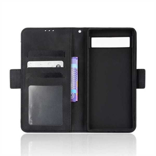 Google Pixel 6A lompakkokotelo PU-nahkainen 6-POCKET Winston V3