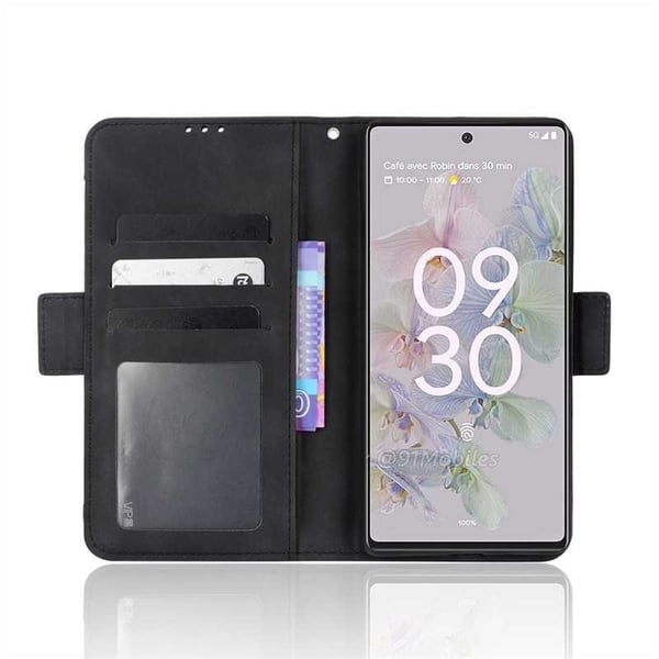 Google Pixel 6A lompakkokotelo PU-nahkainen 6-POCKET Winston V3