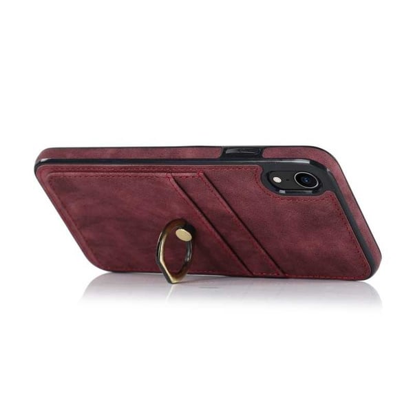 iPhone XR -matkapuhelimen suojakuori korttitelineellä Retro V4