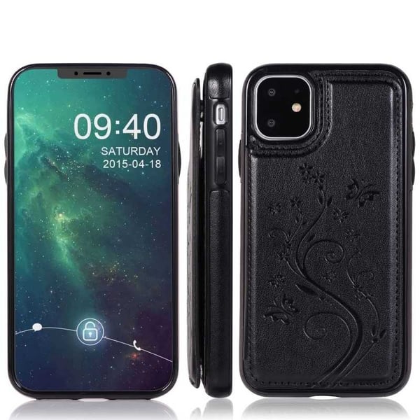 iPhone 11 Iskunkestävä kotelo, 3-taskuinen Flippr V2 -korttipidike