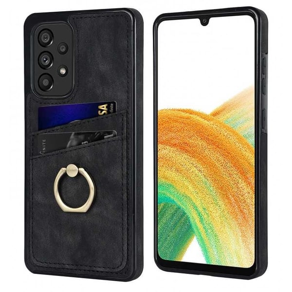 Samsung A33 5G -matkapuhelimen suojakuori korttitelineellä Retro V4