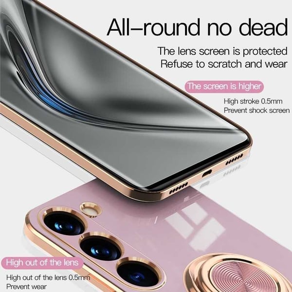 Tyylikäs ja iskunkestävä Samsung S23 Plus -kotelo, jossa on Flawless sormusteline