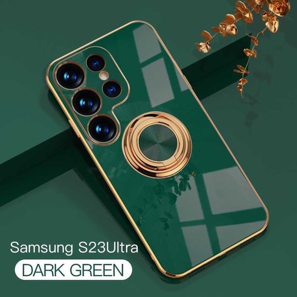 Tyylikäs ja iskunkestävä Samsung S23 Ultra -kotelo, jossa on Flawless sormusteline