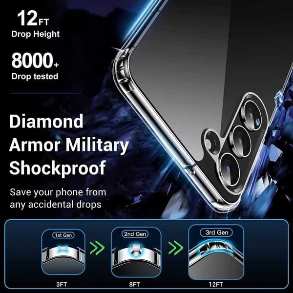 Samsung S23 Iskuja vaimentava silikonikotelo Simple