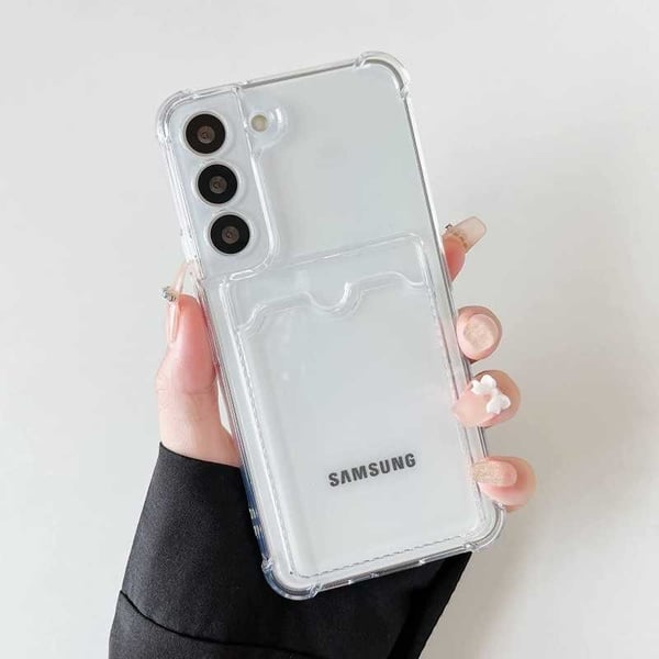 Ohut iskunkestävä kännykkäkuori korttipaikalla Samsung S23