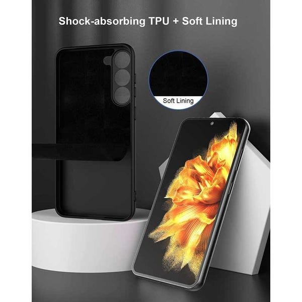Samsung S23 Plus pehmeä kumipinnoitettu mattamusta kansi