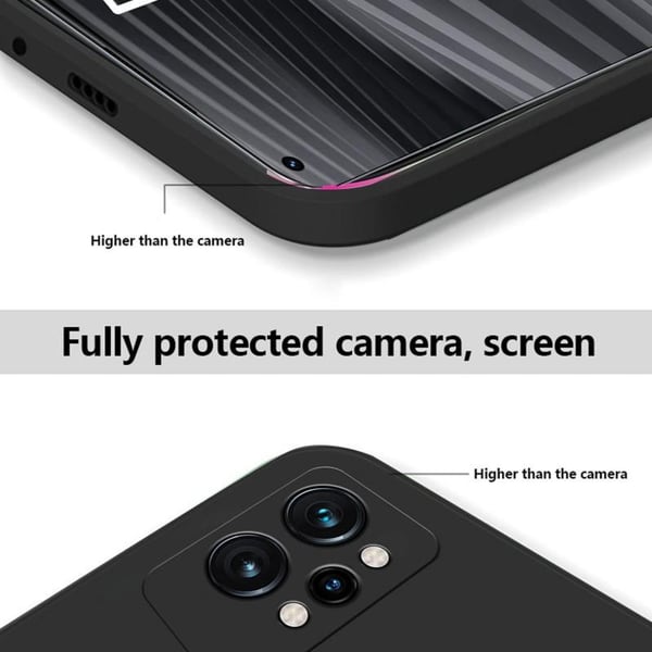 Realme GT 2 / GT Neo 2 Ultra-ohut kumipinnoitettu mattamusta Cover Basic V2