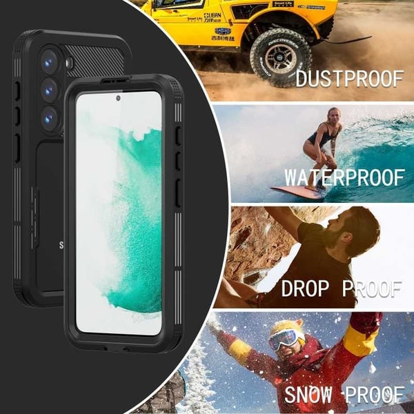 Samsung S23 Plus Täysi peittävä vedenpitävä Premium Shell - 2m