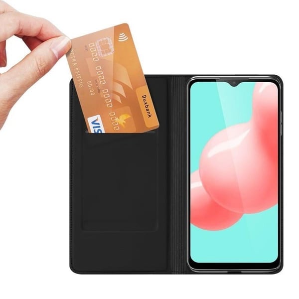 Samsung A23 5G läppäkotelo Smooth Card -lokero