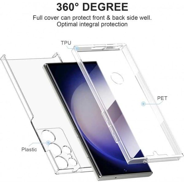 360° koko vartalo- ja iskunvaimenninsuoja Samsung S23 Ultra