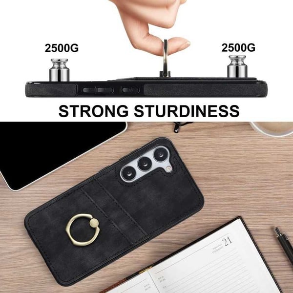 Samsung S23 Ultra -matkapuhelimen suojakuori korttitelineellä Retro V4