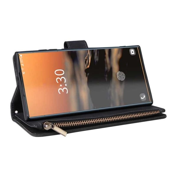 Samsung S23 Ultra monitoiminen lompakkokotelo, vetoketjullinen 8 taskua