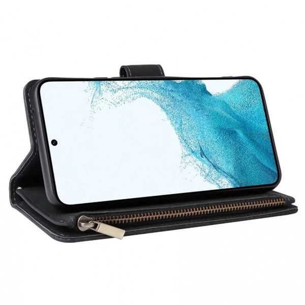 Samsung A14 5G/4G monitoiminen lompakkokotelo, vetoketjullinen 8 tasku