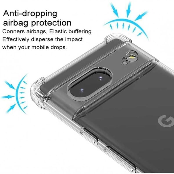 Google Pixel 7A iskuja vaimentava silikonikotelo Shockr