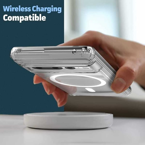 Google Pixel 7 Pro läpinäkyvä iskunvaimenninkotelo, MagSafe-yhteensopiva