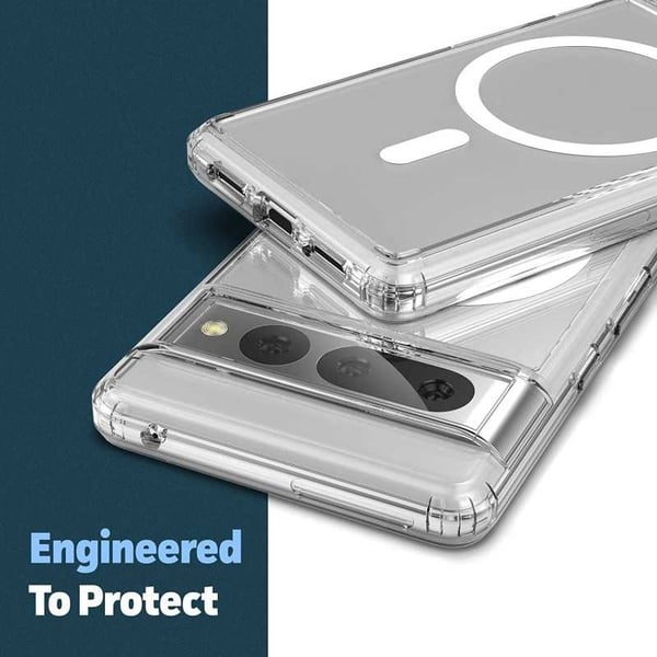Google Pixel 7 Pro läpinäkyvä iskunvaimenninkotelo, MagSafe-yhteensopiva