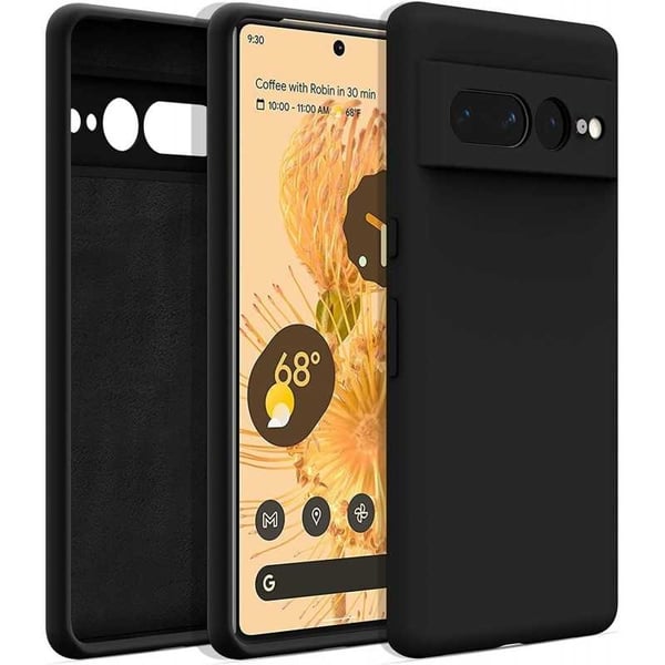 Google Pixel 7A ultraohut pehmeä kuminen mattamusta kansi