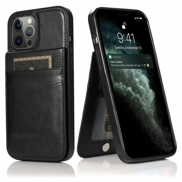 iPhone 15 Pro Mobilskal Korthållare 5-FACK Retro V3