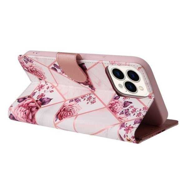 iPhone 14 Pro Trendikäs lompakkokotelo Sparkle 4-FACK