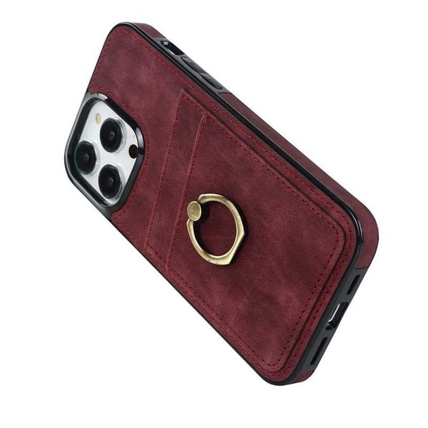 iPhone 14 Pro -matkapuhelimen suojakuori korttitelineellä Retro V4