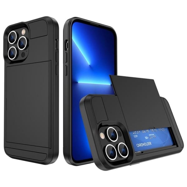 iPhone 15 Pro Max Stöttåligt Skal med Kortfack iPhone 15 Pro Max Stöttåligt Skal med Kortfack