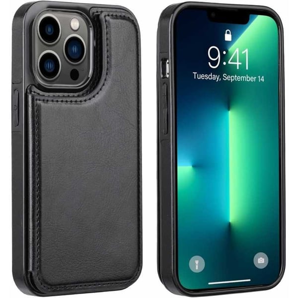 iPhone 15 Pro Max Stöttåligt Skal Korthållare 3-FACK Flippr