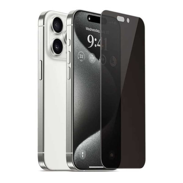 2-PACK iPhone 14 Pro Privacy Karkaistu lasi 0,26mm 2,5D 9H