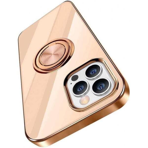 Tyylikäs ja iskunkestävä iPhone 13 Pro -kotelo, jossa on Flawless sormusteline