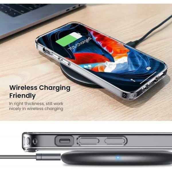 iPhone 15 Plus Stöttåligt Genomskinligt Skal Simple