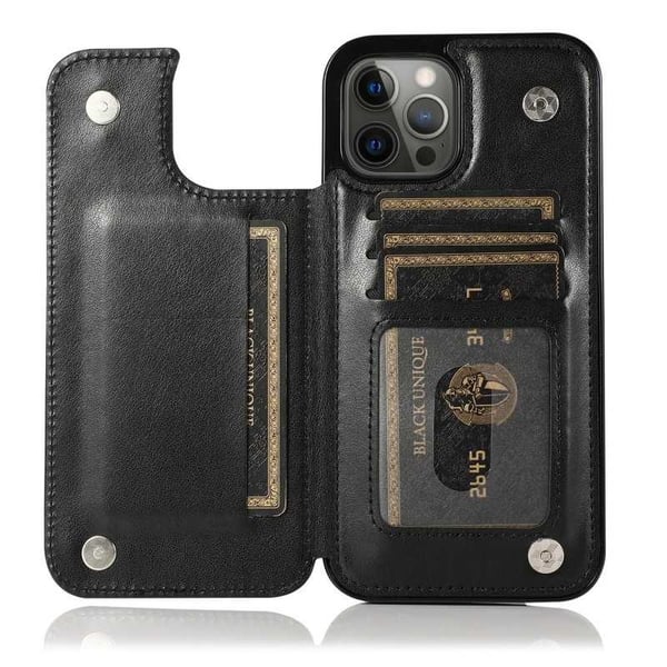 iPhone 15 Iskunkestävä Kannen korttiteline 3-POCKET Flippr V2