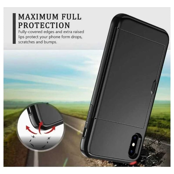 iPhone XS / X Iskunkestävä Cover Cover Card -paikka StreetWise